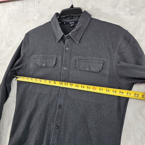 Public Rec Shirt Mens Medium Black Cotton Thermolite Spandex Long Sleeve Flannel - Picture 3 of 7